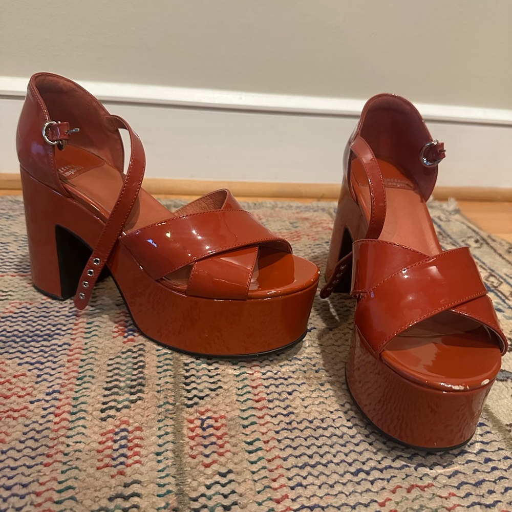 Jeffrey Campbell Red Platform Sandals